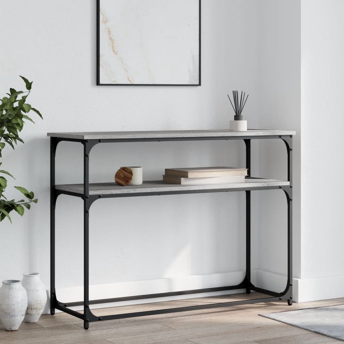 Vidaxl Konsolentisch, Sonoma-Eiche Grau, 75X35,5X75 Cm