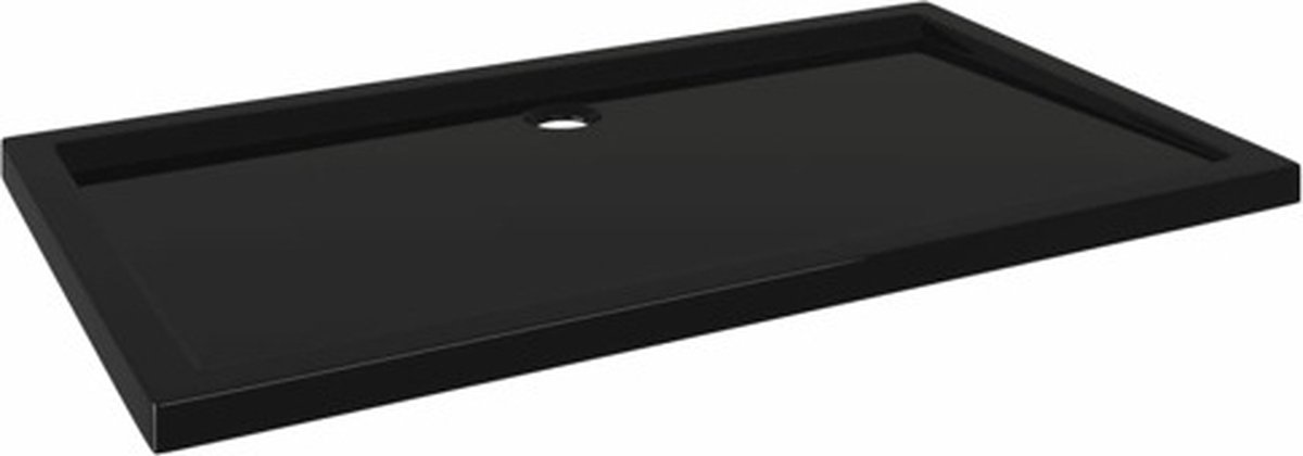 Vidaxl Rechteckige Duschwanne, ABS, Schwarz, 70x120 cm