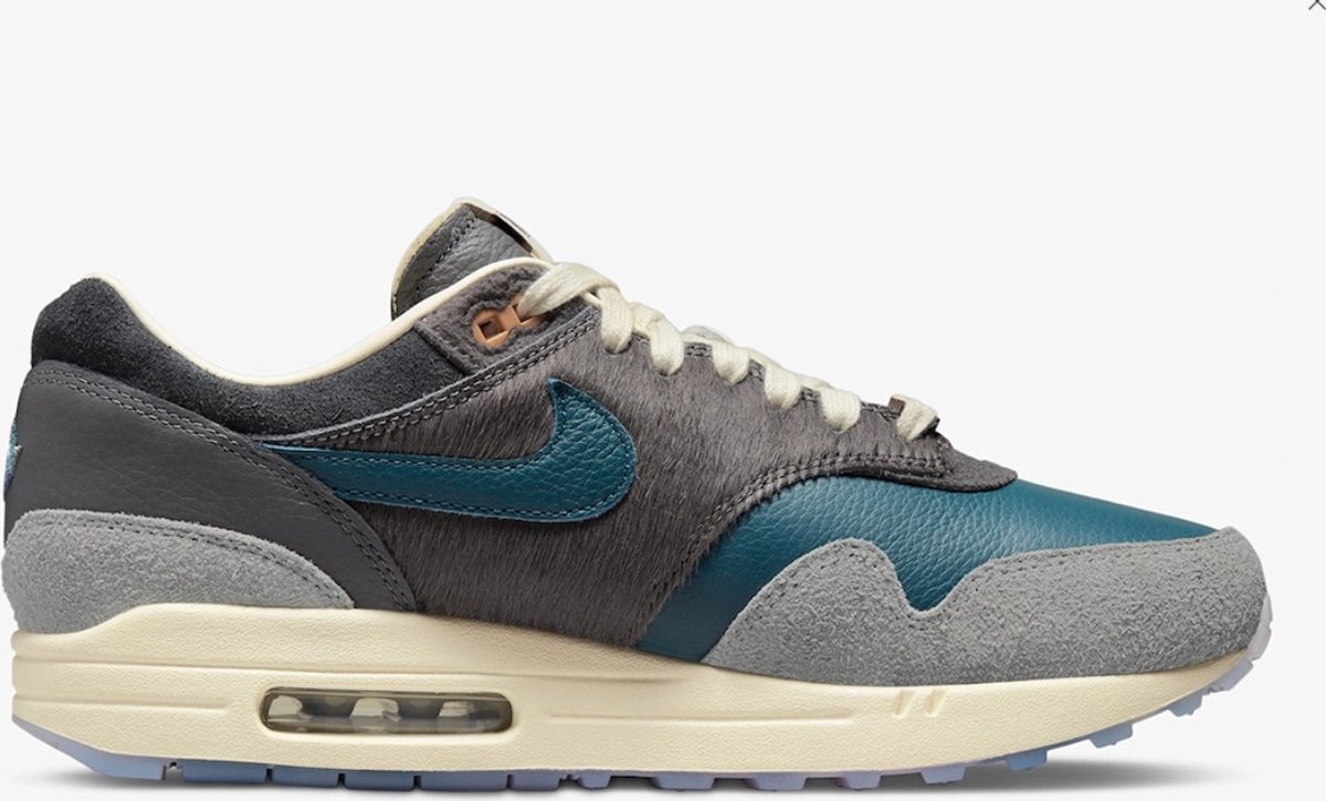Kasina x Nike Air Max 1 SP Won-Ang - Graue Unisex-Sneaker Particle-Grey Iron-Grey Dark-Smoke-Grey DQ8475-001 38.5