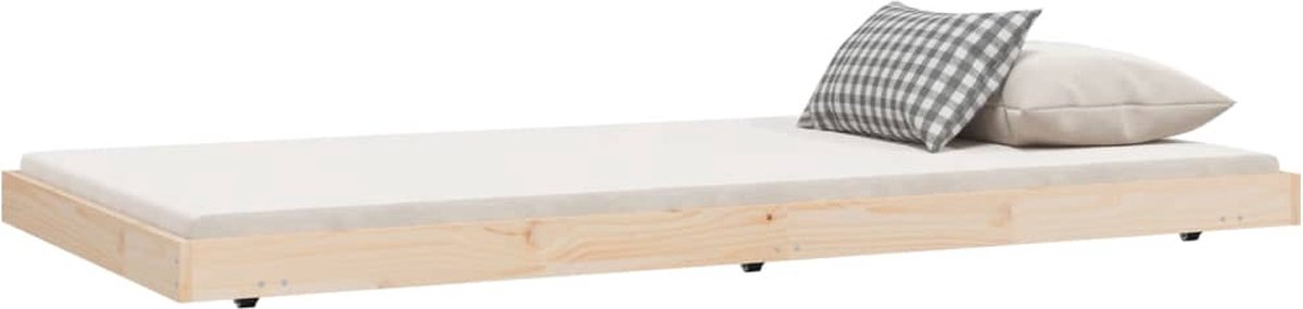 Vidaxl Bett Ohne Matratze, 80X200 Cm, Massivholz Kiefer