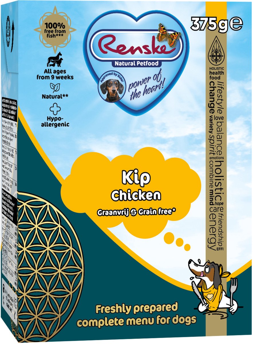 Renske Vers Hühnchen - Getreidefrei - 12 x 375 Gramm