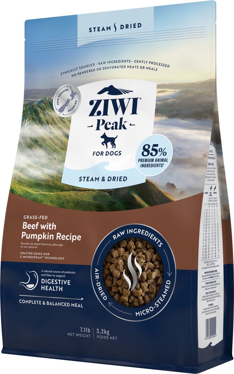 Ziwi Peak Steam & Dried Hundefutter - Rind - 3,2 kg