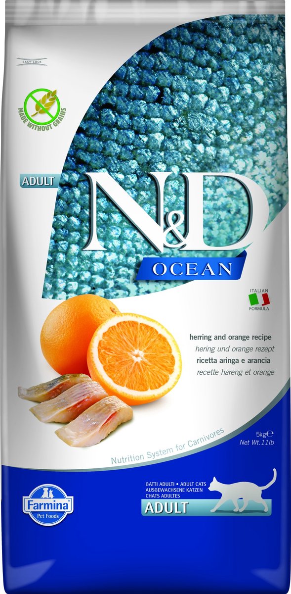 Farmina N&D Ocean Adult Cat - Hering & Orange - 5 kg