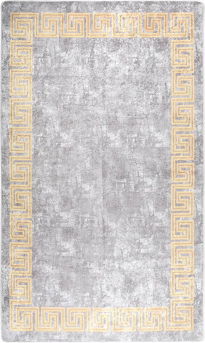 Vidaxl Waschbarer Teppich, 120 x 180 cm, Grau, Rutschfest