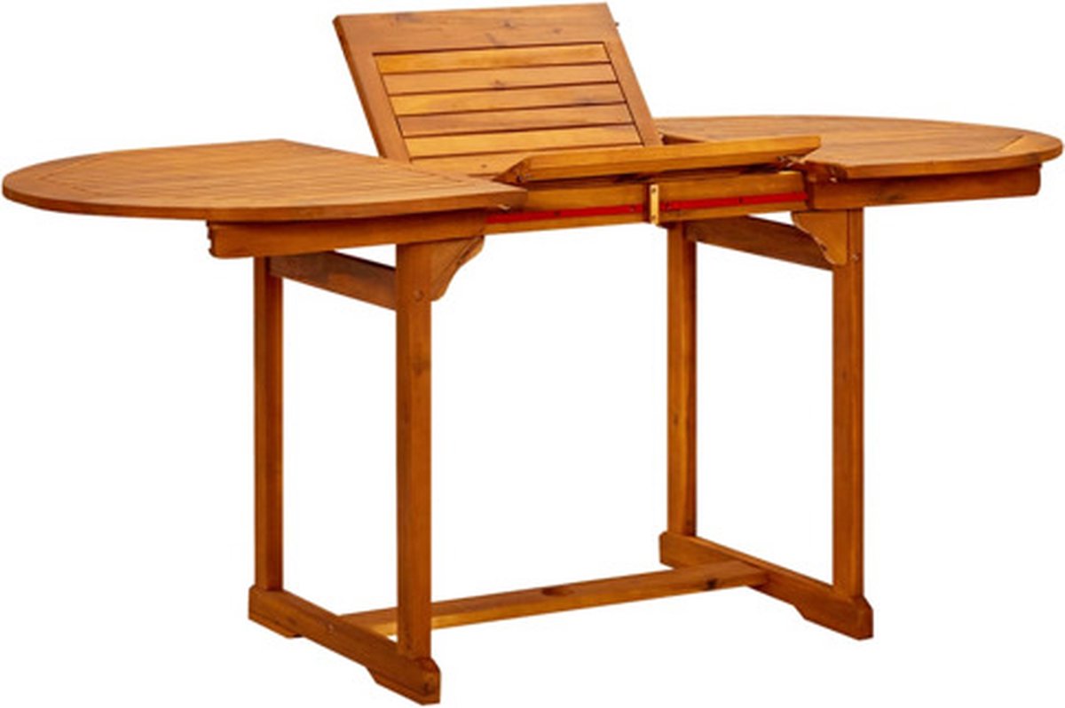 Vidaxl Gartentisch, (120-170)X80X75 cm, Akazienholz