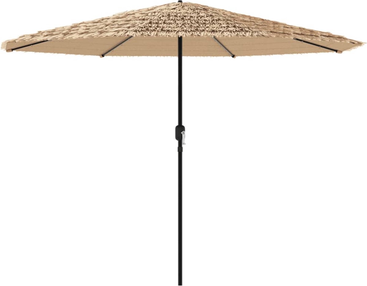 Vidaxl Gartenschirm mit LED, Stahlständer, Braun, 388x388x248 cm