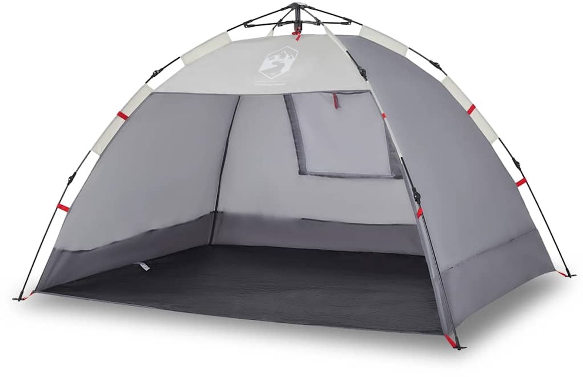 Vidaxl Strandzelt, 2-Personen, Grau, Wasserdicht