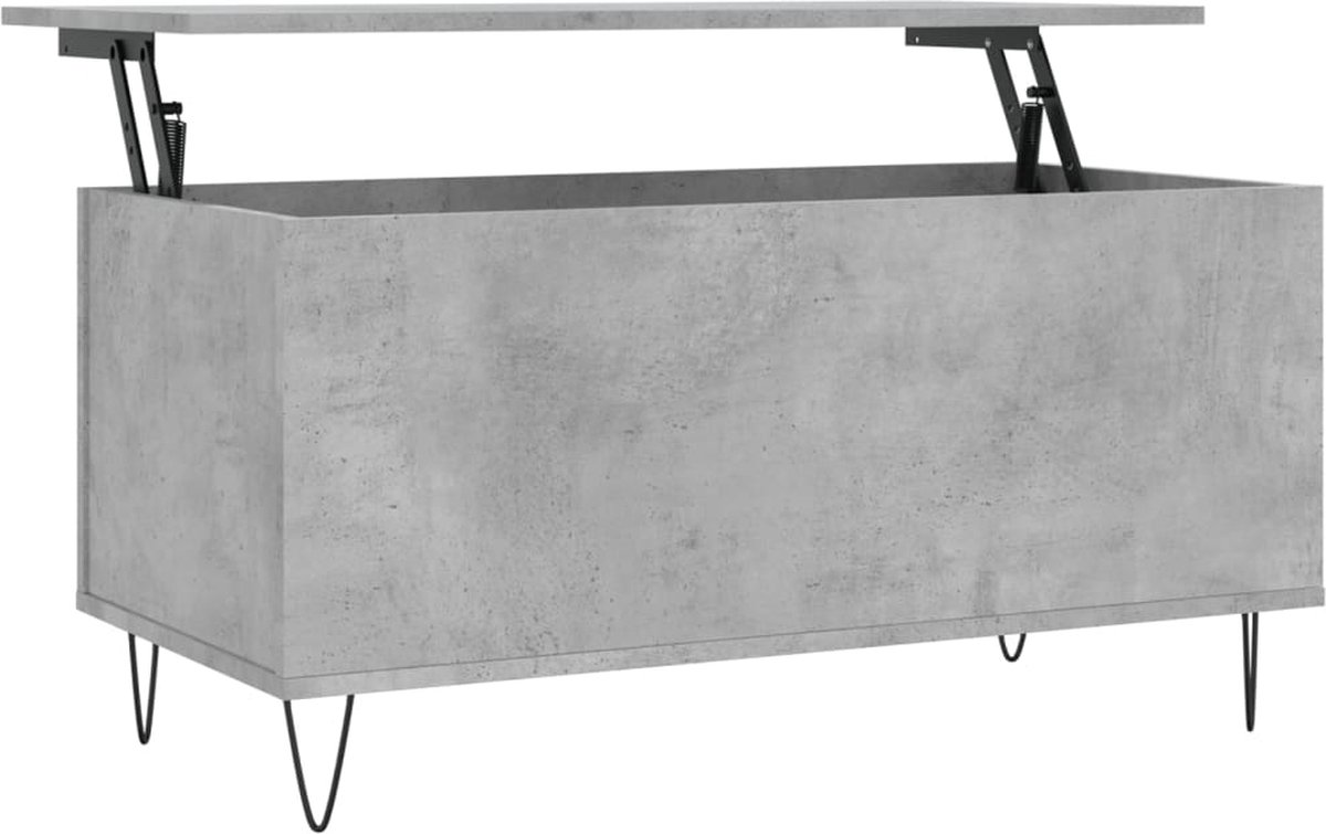 Vidaxl Couchtisch, Beton Grau, 90X44,5X45 Cm