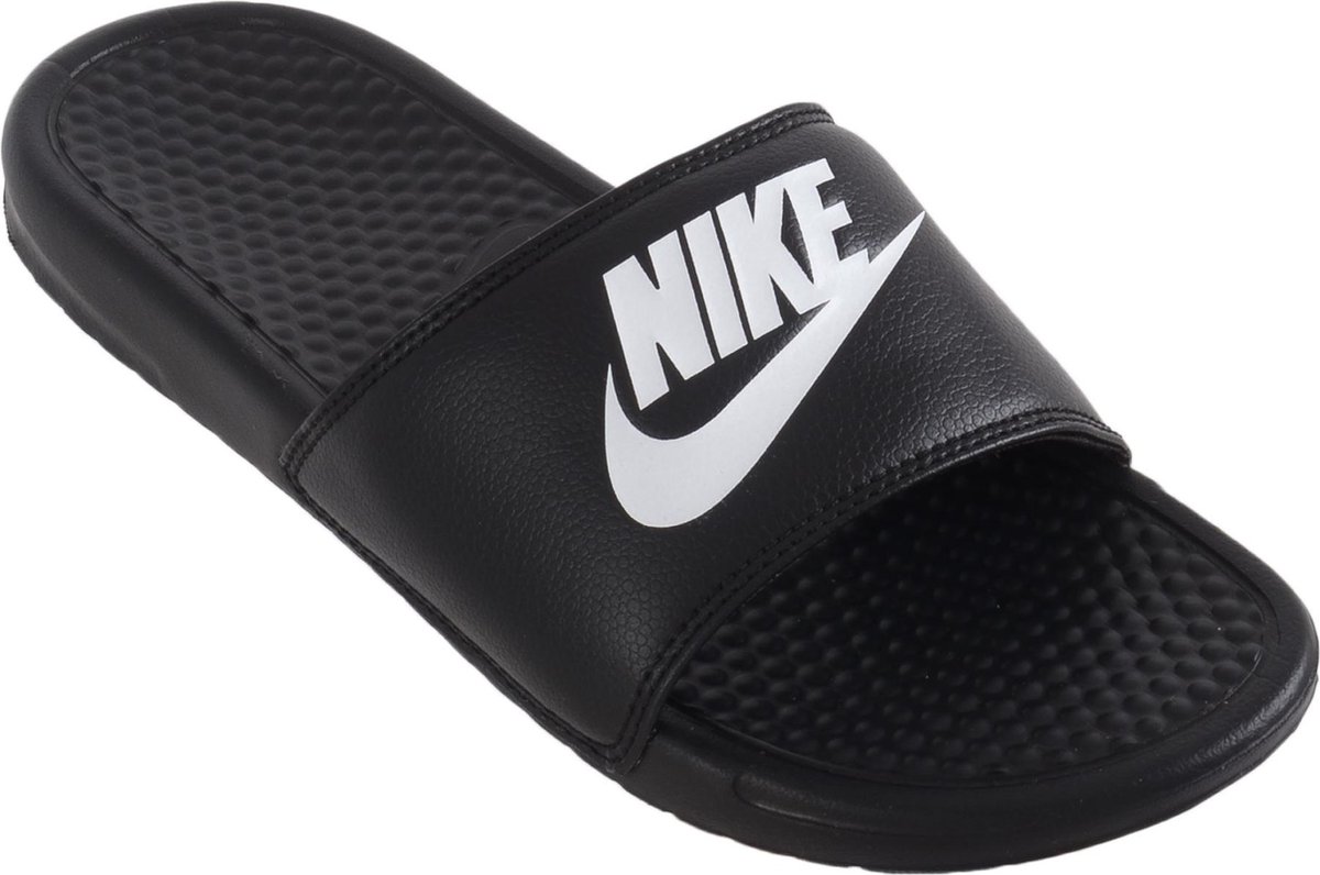 Nike Benassi Slide Schwarz Unisex Sneaker Weiß 343880-090 45