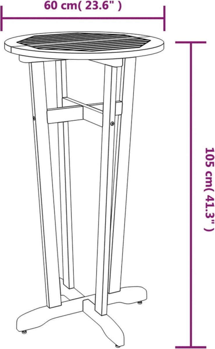 Vidaxl 5-Cz. Garten-Bartisch-Set, Massives Akazienholz