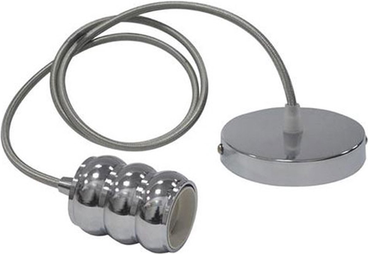 Seilaufhängung (1m) Gauss Chrom E27 IP20 max. 60W silber