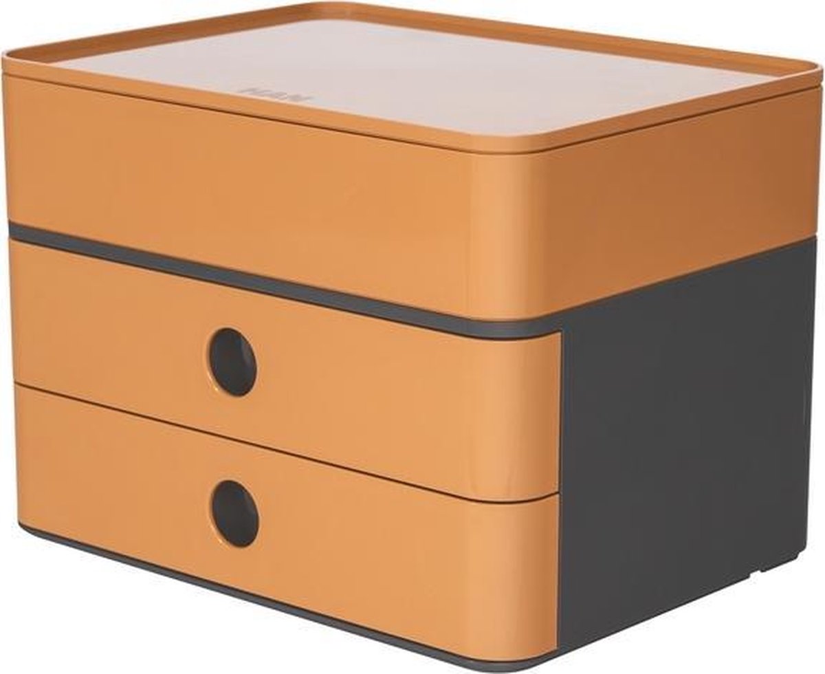 HAN Schubladenbox Smart-Box Plus Allison 2 Schübe camel brown/dark gre