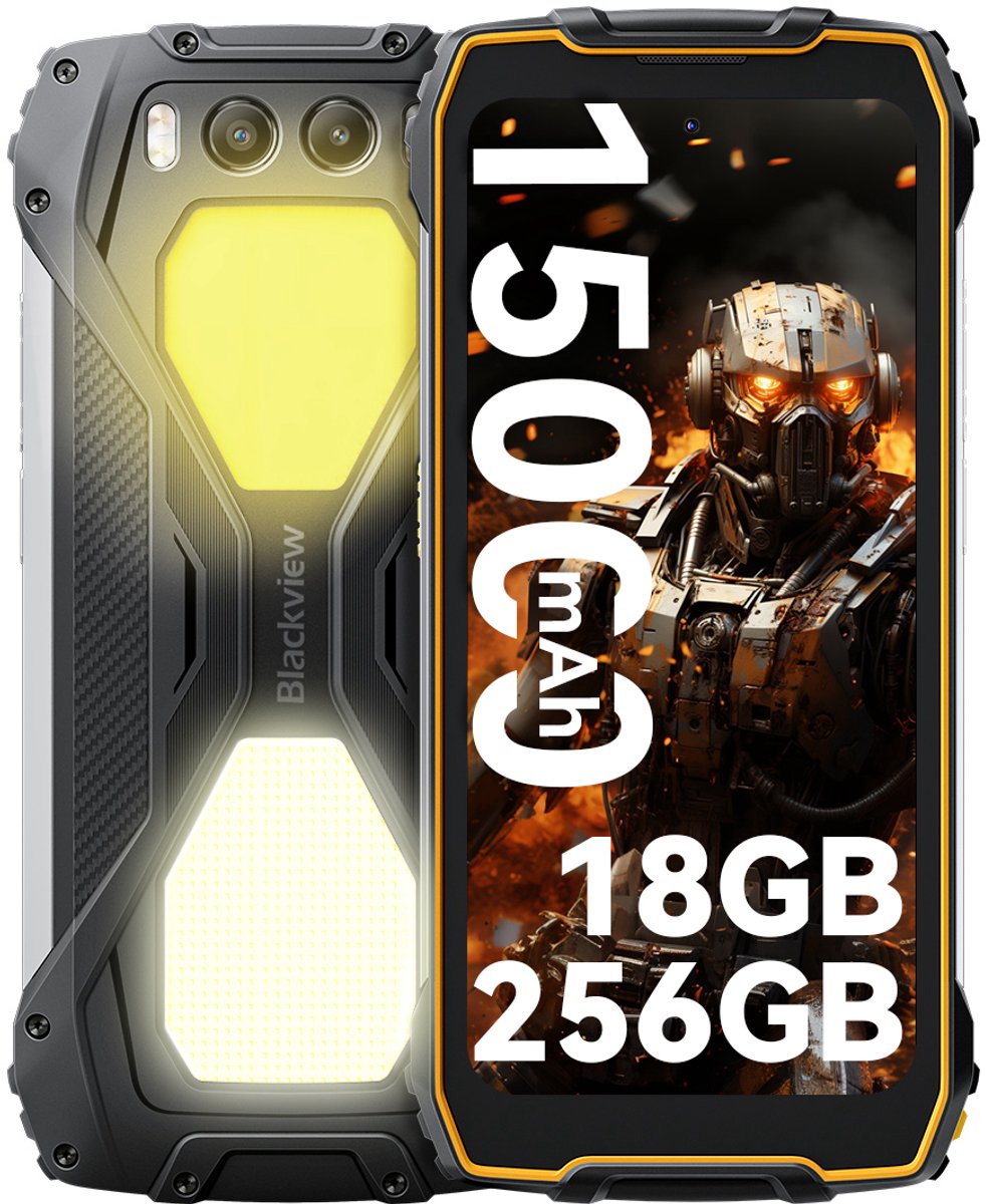 Refurbished Blackview BV7300 4G Outdoor Smartphone 18GB+256GB 15000mAh Android 14 Handy schwarz