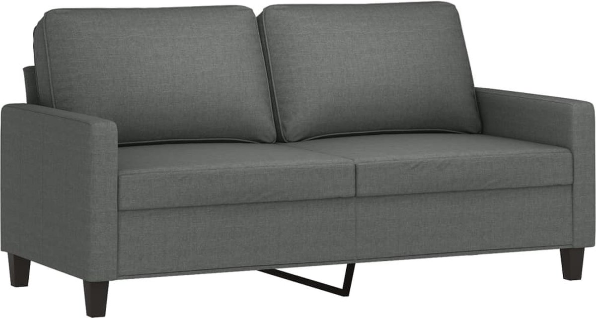 Vidaxl Sofa 2-Sitzer, Dunkelgrau, 140 cm, Mit Stoff bezogen