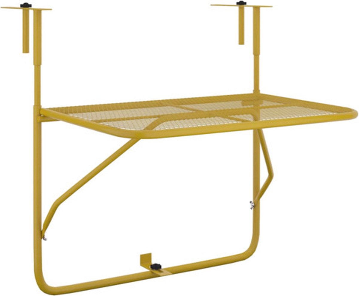 Vidaxl Balkontisch, Goldfarben, 60x40 cm, Stahl