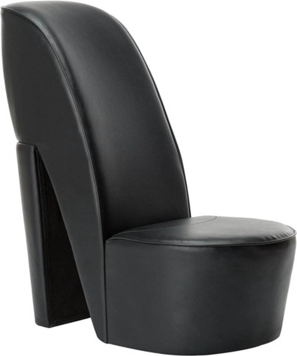 Vidaxl Sessel in Form eines High Heels, Schwarz, Kunstleder
