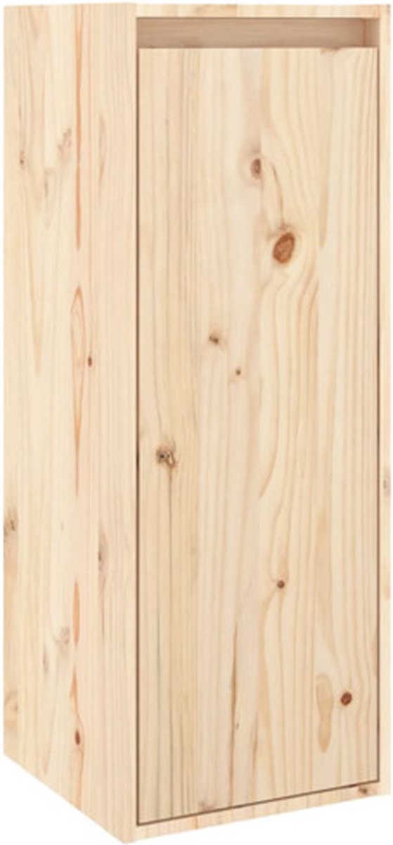 Vidaxl Wandregal, 30x30x80 cm, Massives Kiefernholz