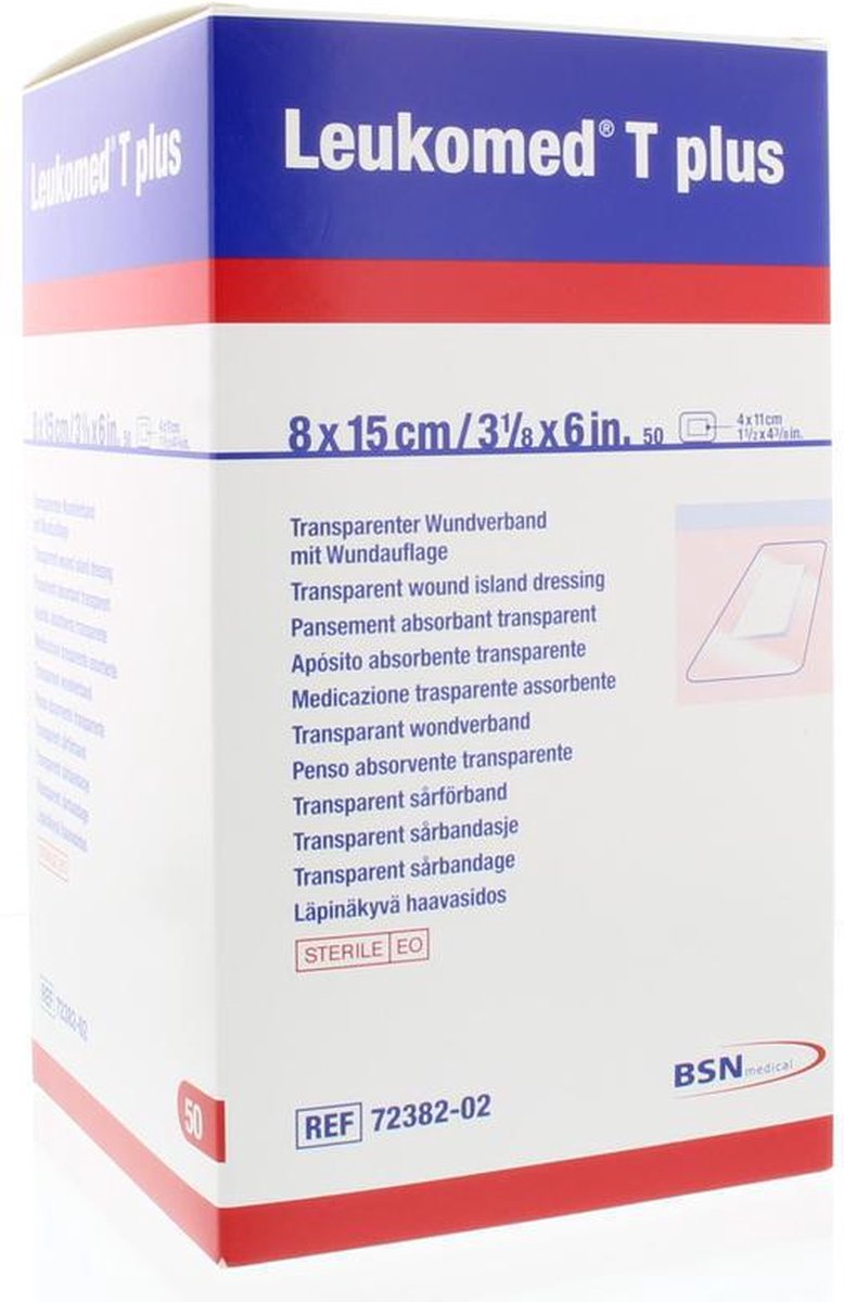 LEUKOMED transp.plus sterile Pflaster 8x15 cm 50 St Pflaster