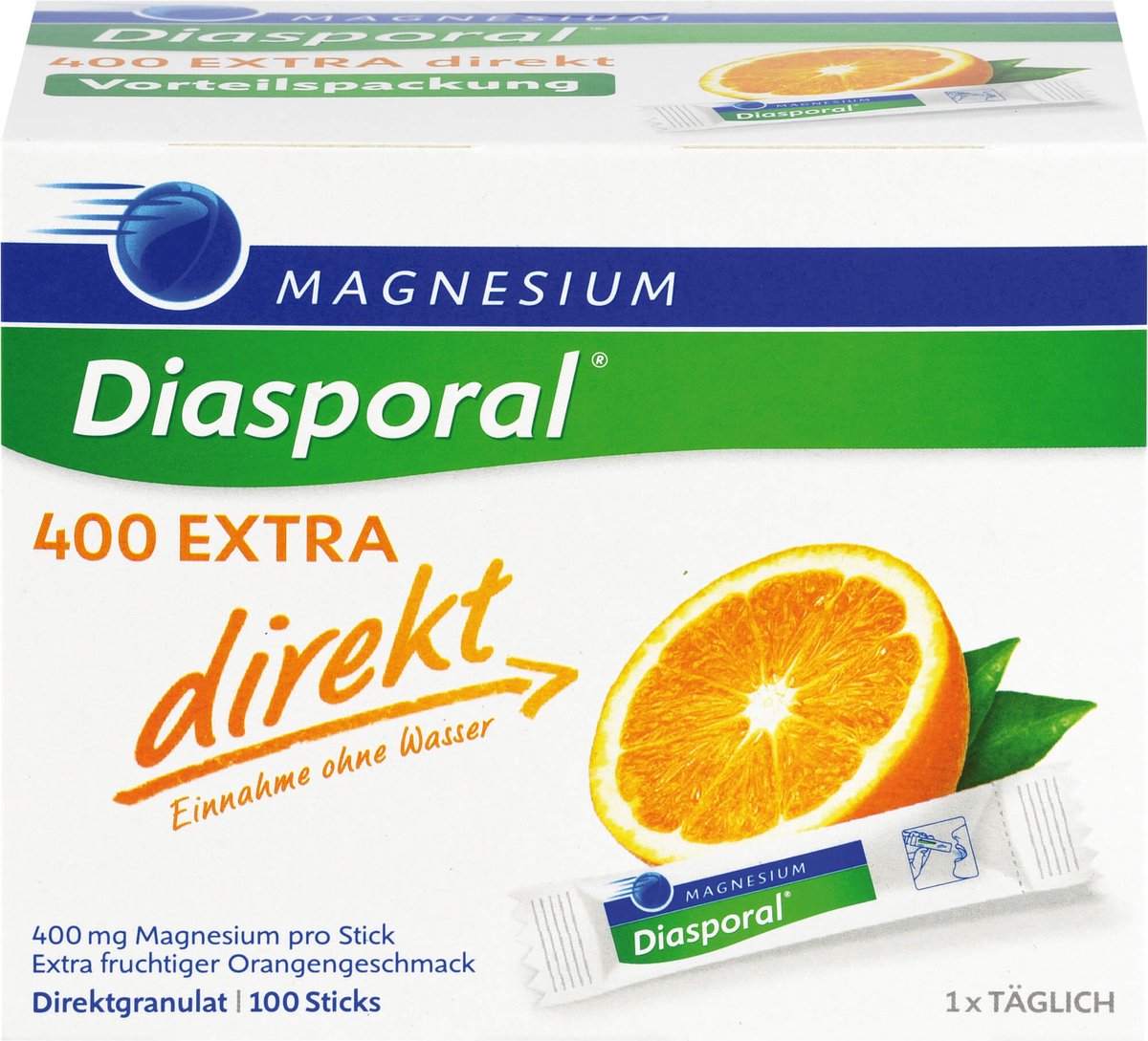MAGNESIUM Diasporal 400 EXTRA direkt 100 St Granulat