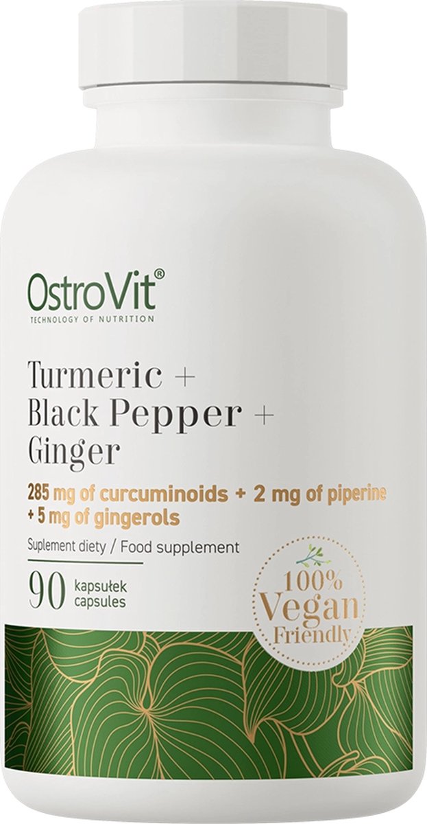 Odchudzanie OstroVit Turmeric+Black Pepper+Ginger 90vcaps