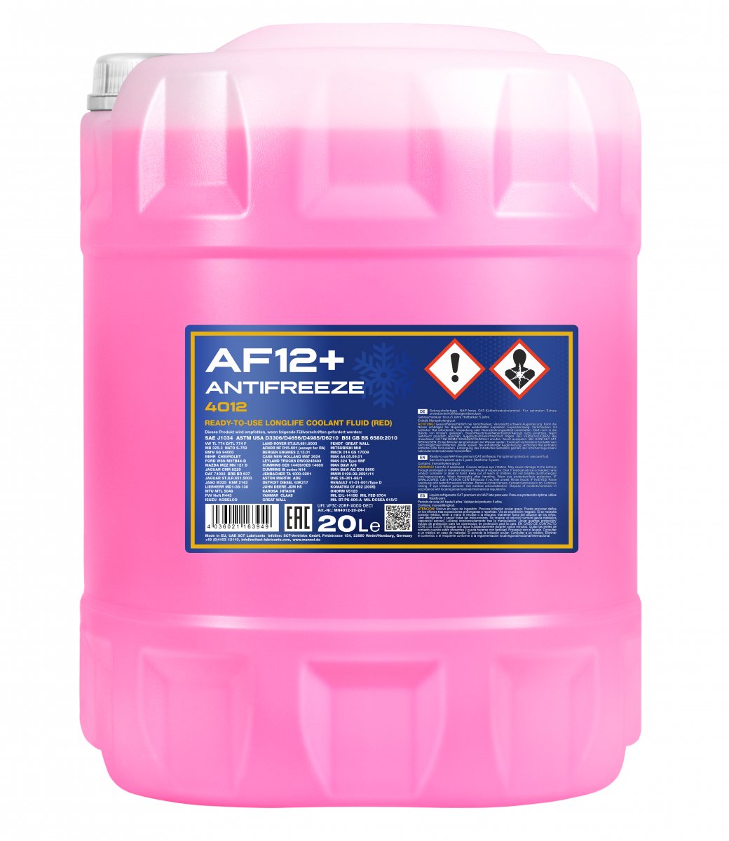 MN Antifreeze AF12+ (-40° C) Longlife 20 L