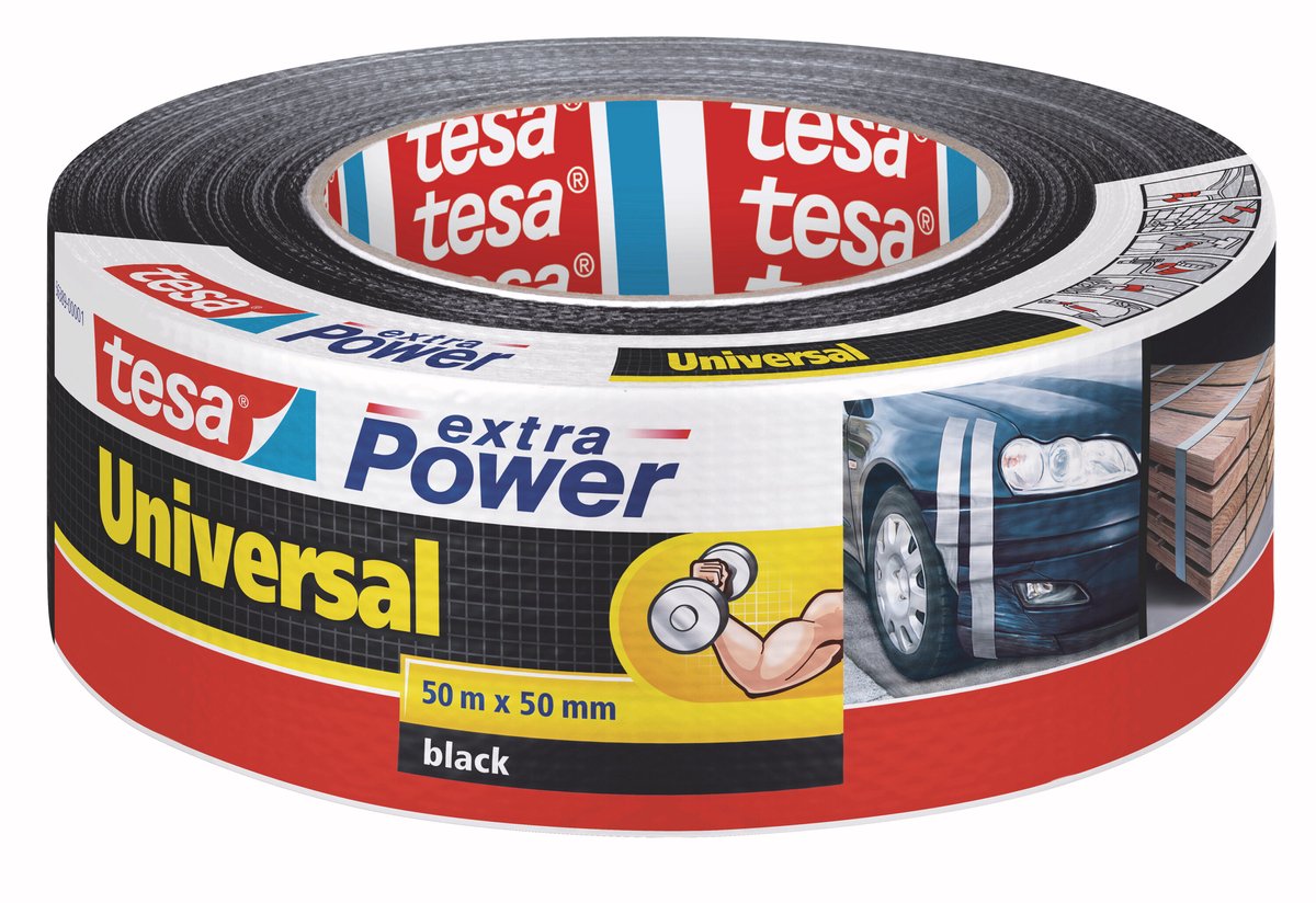 6 x Tesa Reparaturband Extra Power universal 50mm x 50m schwarz