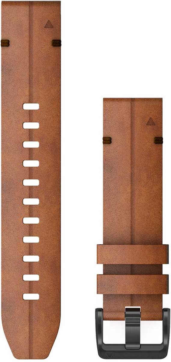 Garmin Garmin Ersatzarmband QuickFit 22mm Leder Braun/Schiefergrau