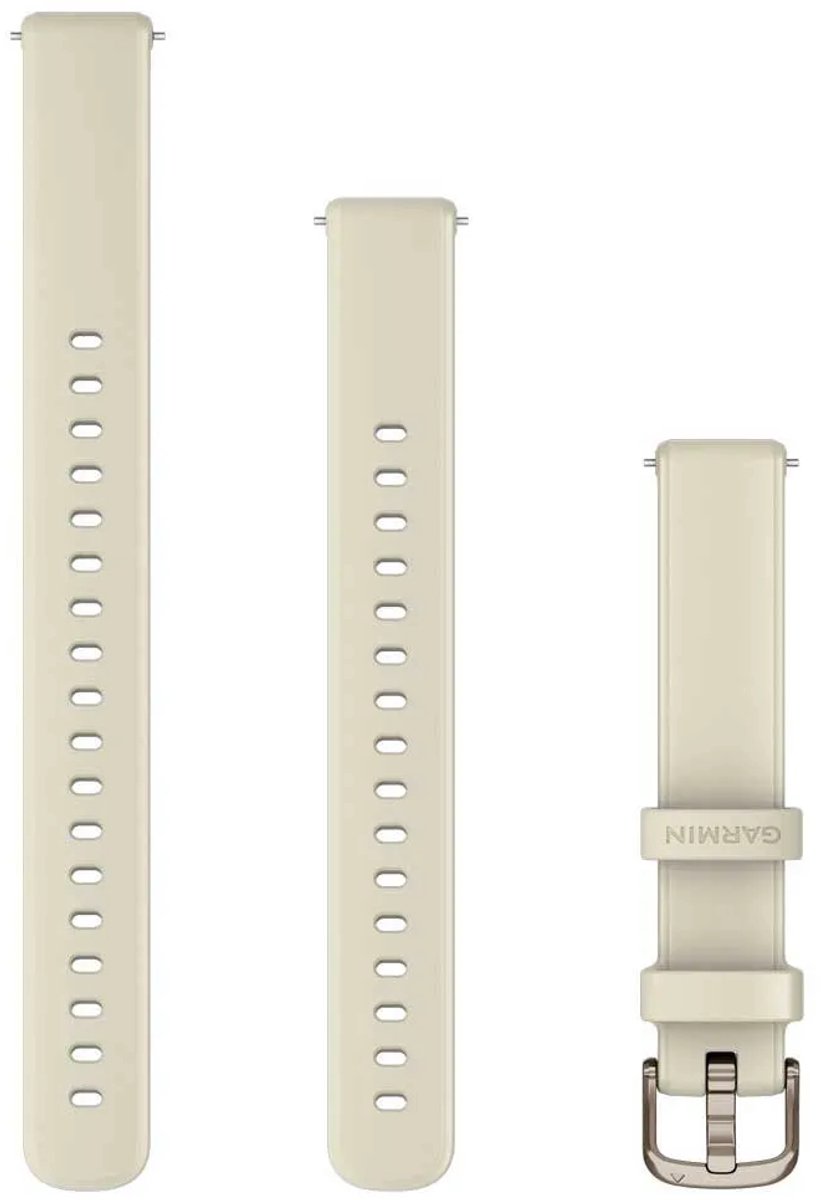 Garmin Garmin Lily 2-Armband (14 mm), Silikon Kokosnuss/Cremegold
