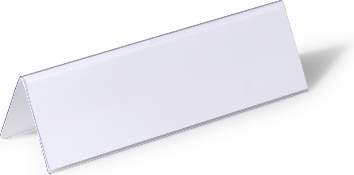 Durable Tischnamensschild 61/122x210mm Hartfolie VE=25 Stück