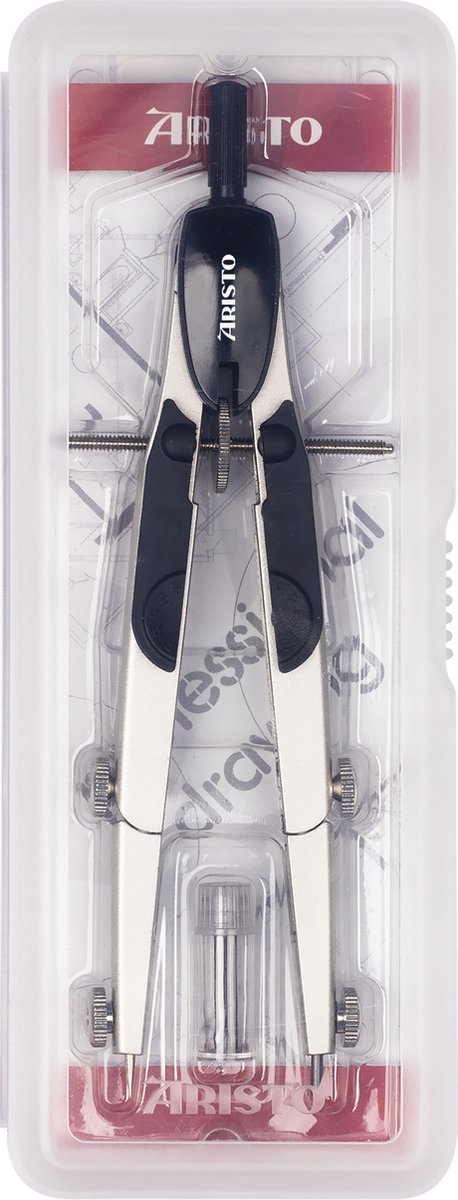 5 x Aristo Schnellverstellzirkel max. 340mm Länge: 170mm silber/schwar