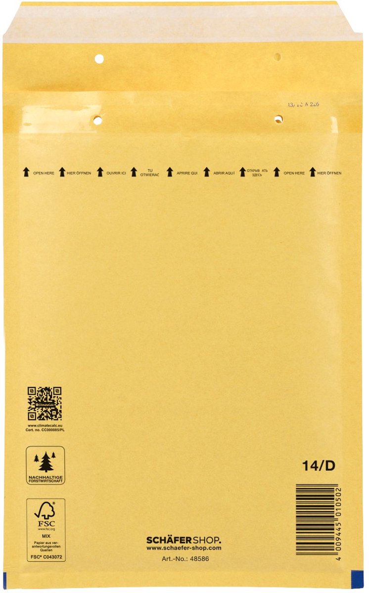 100 x aroFOL Luftpolstertaschen Nr. 4 - 180x265 mm braun 100 Stück.