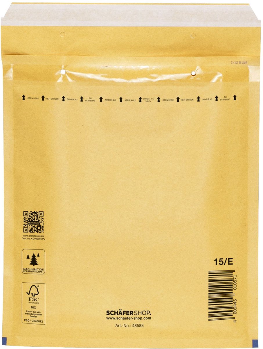 100 x aroFOL Luftpolstertaschen Nr. 5 - 220 x 265 mm braun 100 Stück.