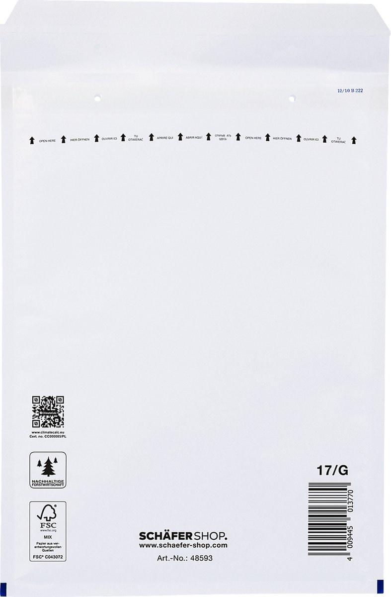 100 x aroFOL Luftpolstertaschen Nr. 7 230x340 mm weiß 100 Stück.