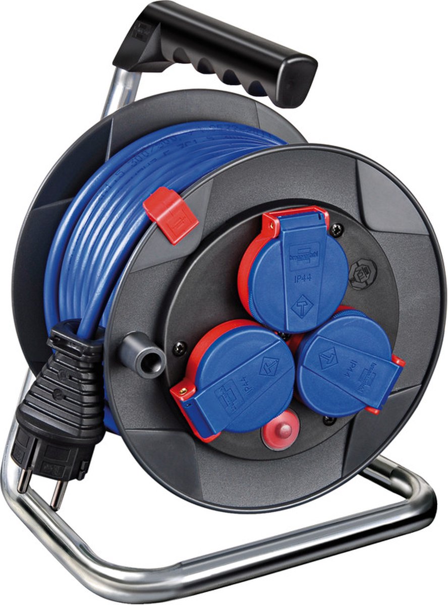 Brennenstuhl Kabeltrommel Garant Kompakt IP44 3-fach Super-Solid 15 m