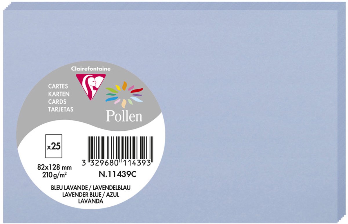 10 x Clairefontaine Karte Pollen 82x128mm 210g VE=25 Stück perlmutt-el