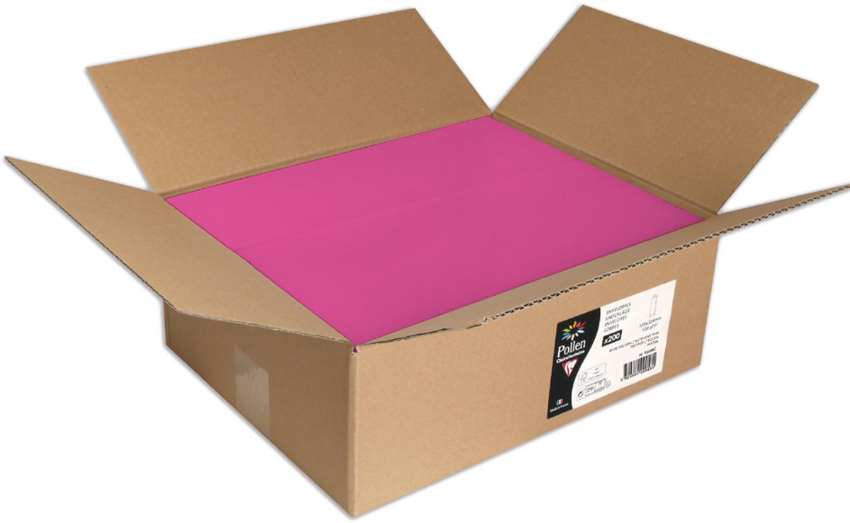 Clairefontaine Briefumschlag Pollen 125x324mm 120g VE=200 Stück Haftkl