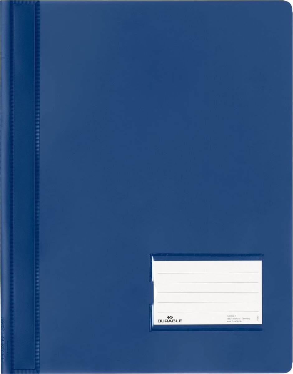 25 x Durable Schnellhefter Duralux A4+ Hartfolie dunkelblau