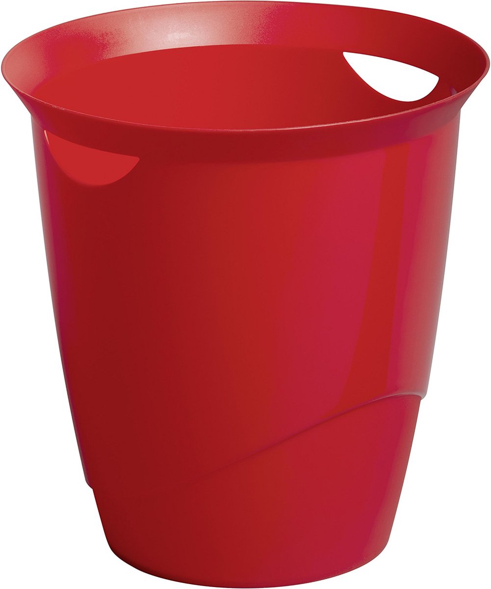 6 x Durable Papierkorb Trend 16l rot