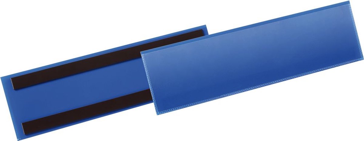 Durable Etikettentaschen magnetisch 297x74mm blau VE=50 Stück