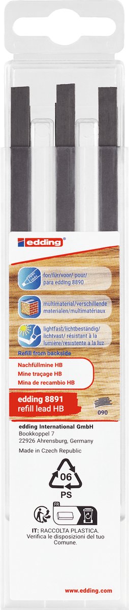 10 x edding Nachfüllmine 4-8891-6090 HB 6 Stück