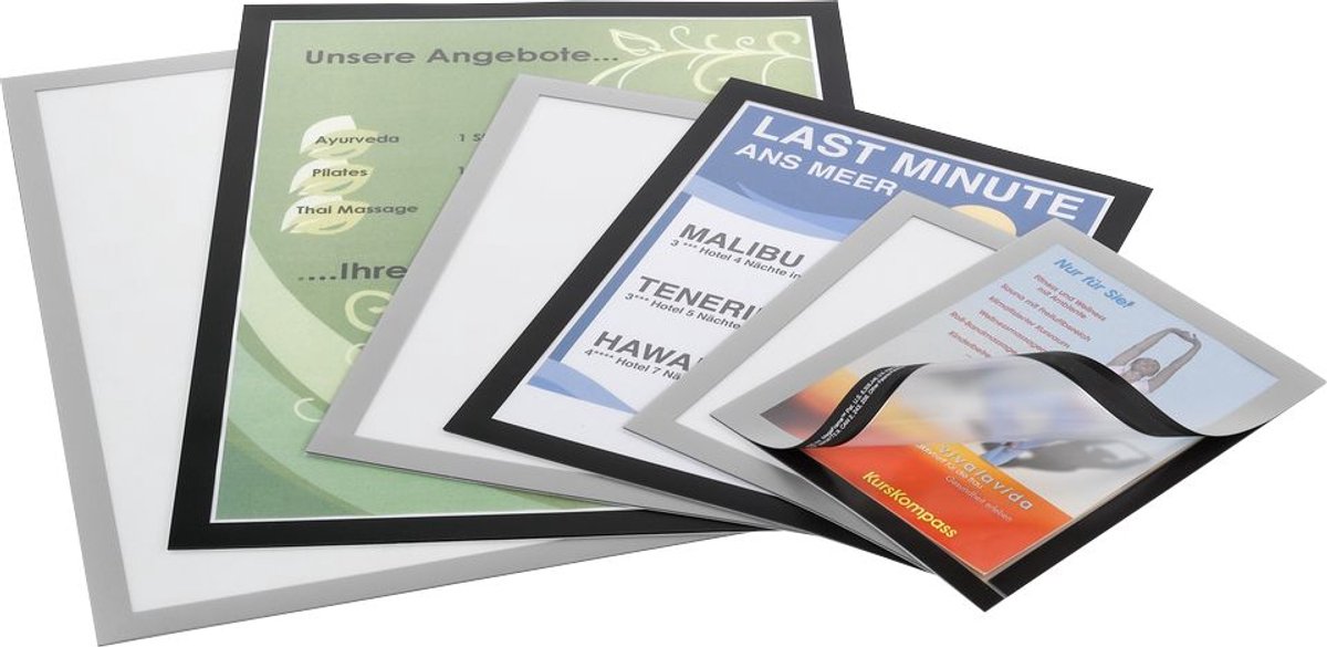 Durable Magnetrahmen Duraframe selbstklebend A5 schwarz VE=10 Stück