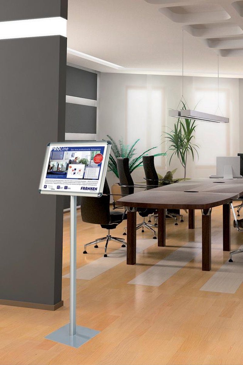 Franken Informationsdisplay silber Aluminiumrahmen 80 cm Höhe A4