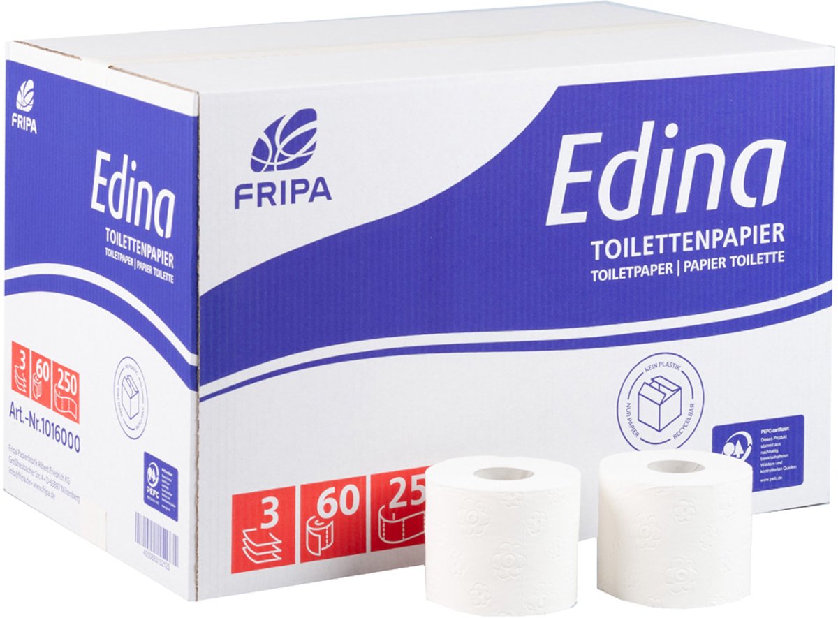 Fripa Toilettenpapier Edina 1016000 3lg 60x250 Stück