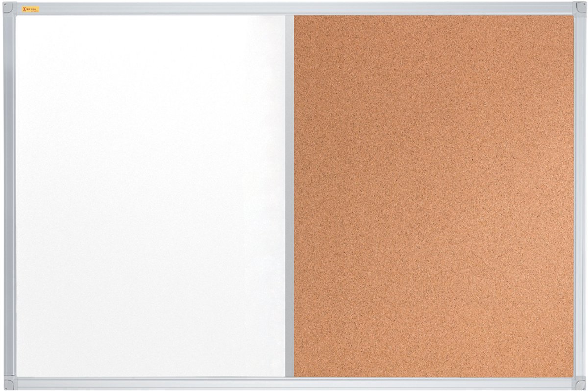 Franken Kombitafeln X-tra!Line Whiteboard/Kork 90x60cm braun
