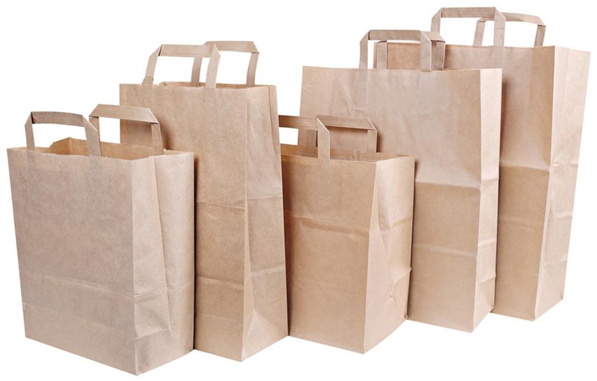 NatureStar Papier-Tragetasche 70g/qm 26x17x25cm braun VE=250 Stück