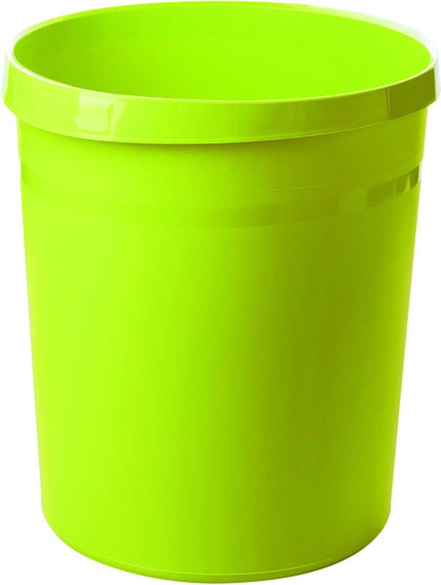 15 x Han Papierkorb Grip 18 Liter mit 2 Griffmulden Trend Colour lemon