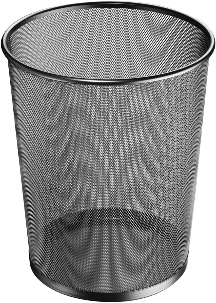 4 x Herlitz Papierkorb Manhatten 18l schwarz
