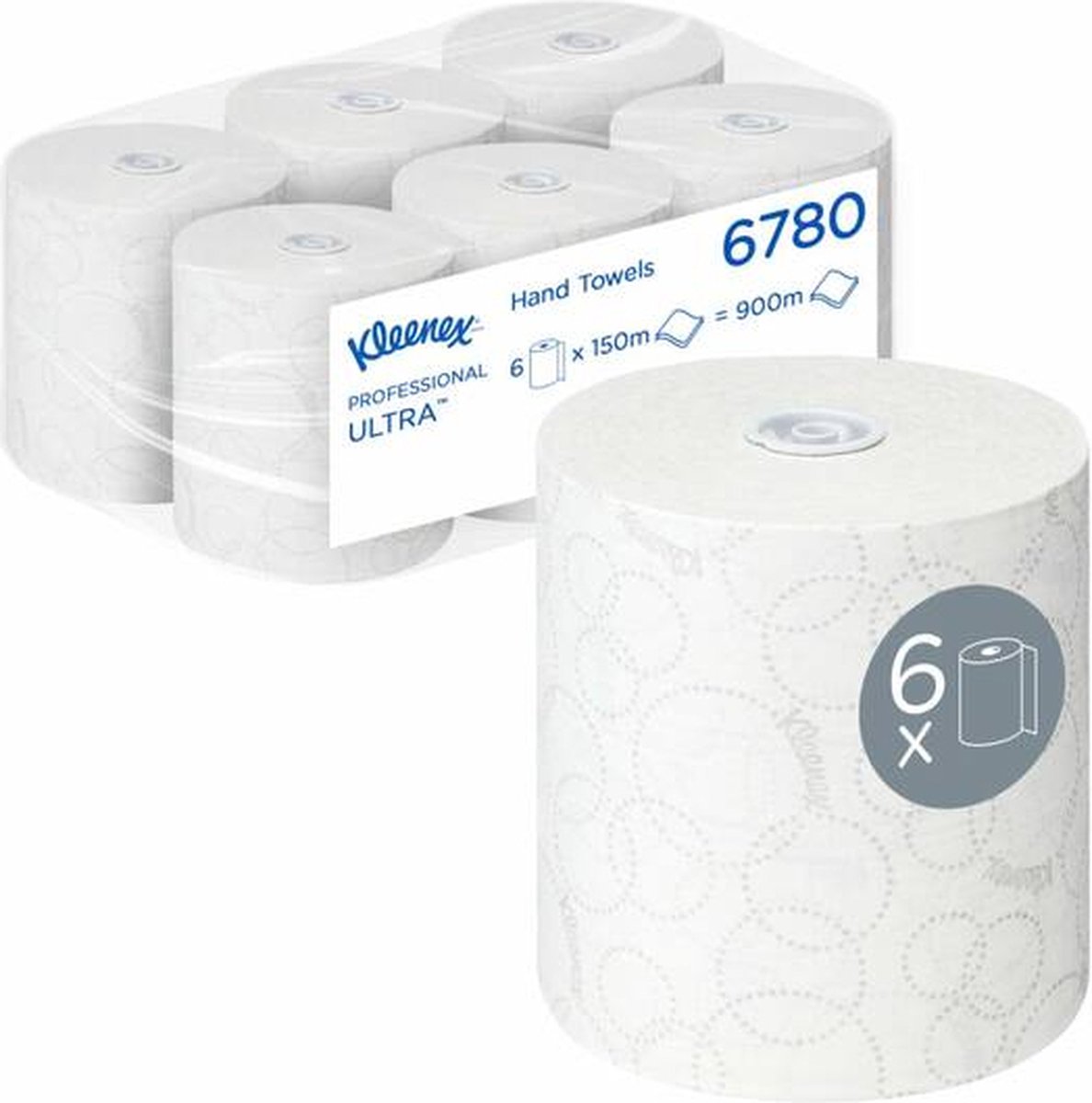 Kleenex Rollenhandtuch Ultra 6780 2-lagig 150m AIRFLEX weiß 6 Stück