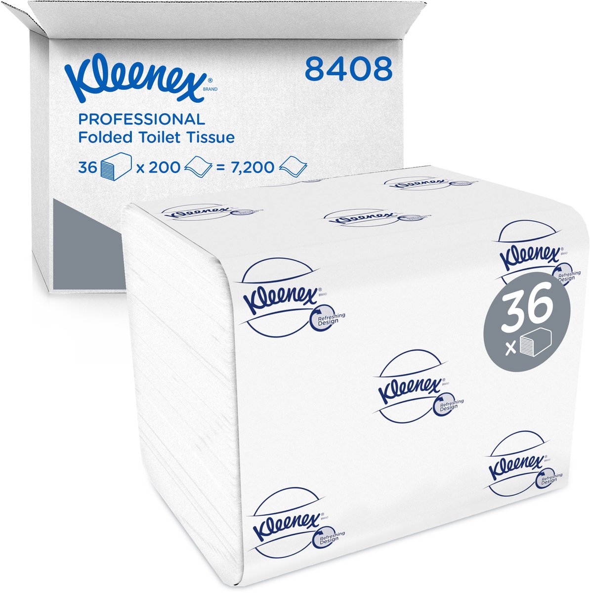 Kleenex Toilettenpapier 8408 2-lagig weiß 7.200 Blatt