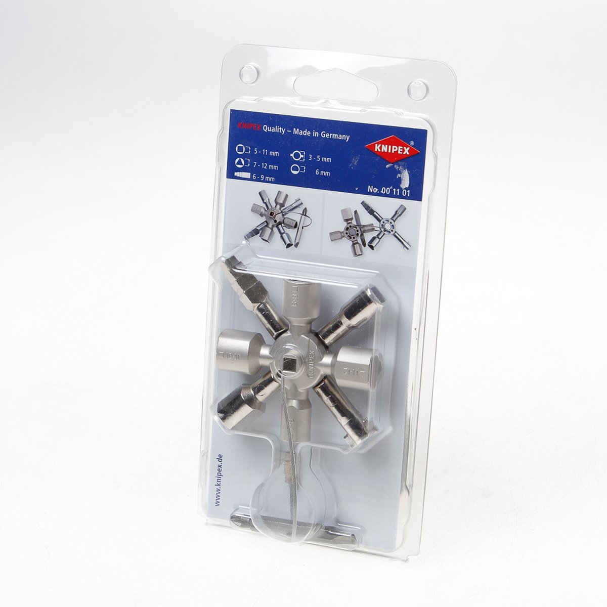 Knipex Schaltschrankschlüssel TwinKey 00 11 01 10 Profile 2 Kreuze